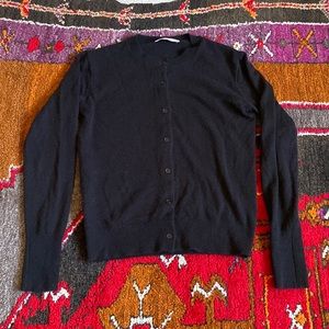 Everlane Black Buttondown Cashmere Cardigan